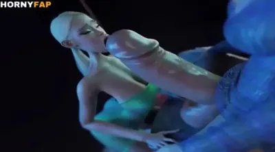 3D Futa Blowjob big Dick Shemale Animation