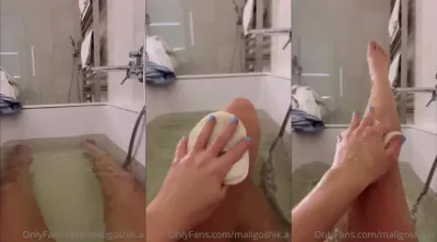 Anna Malygon Nude Shower Sexy Legs