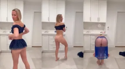 Vicky Stark Leaked Skirt Lingerie Try On [video]