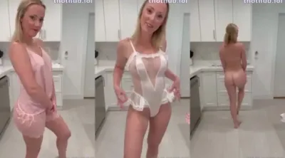 Vicky Stark Silk nightgowns try-on  [video]